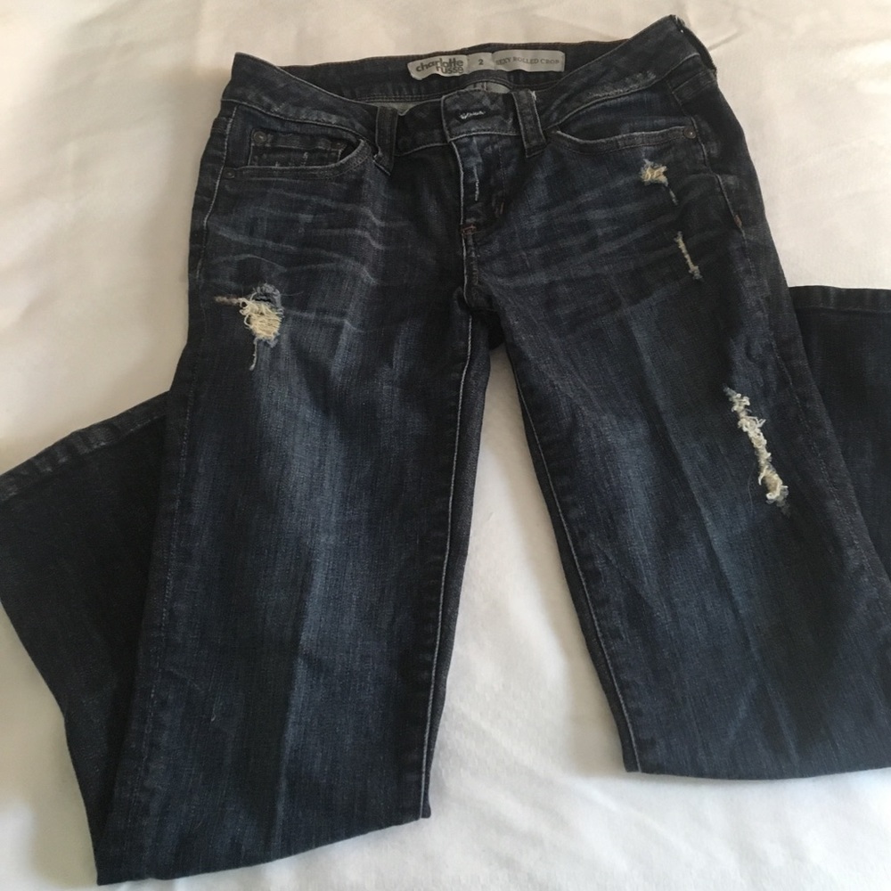 Distressed jeans