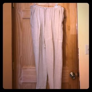 Anne Taylor Linen Drawstring Pants