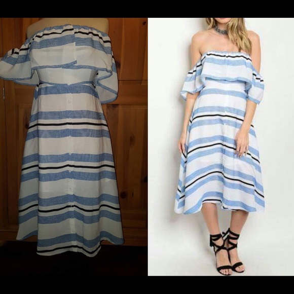Dresses & Skirts - FLASH SALE Spring Off The Shoulder Midi Dress