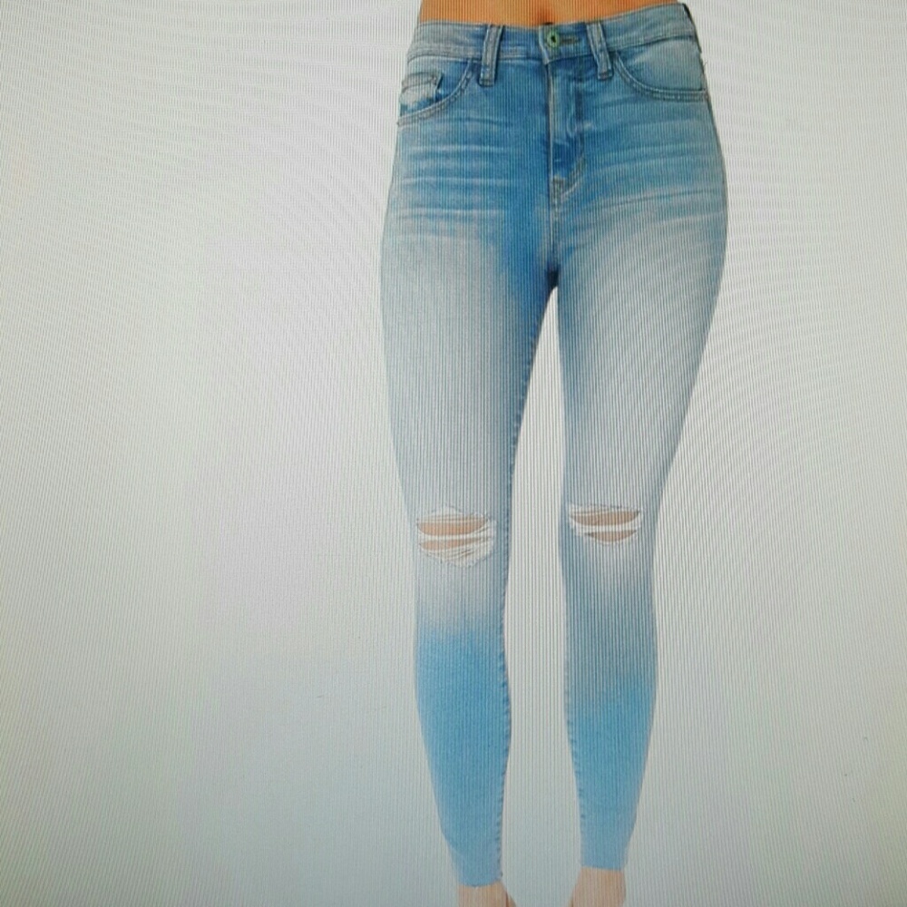 May Max Fashion Knee Destroyed High Rise Skinny