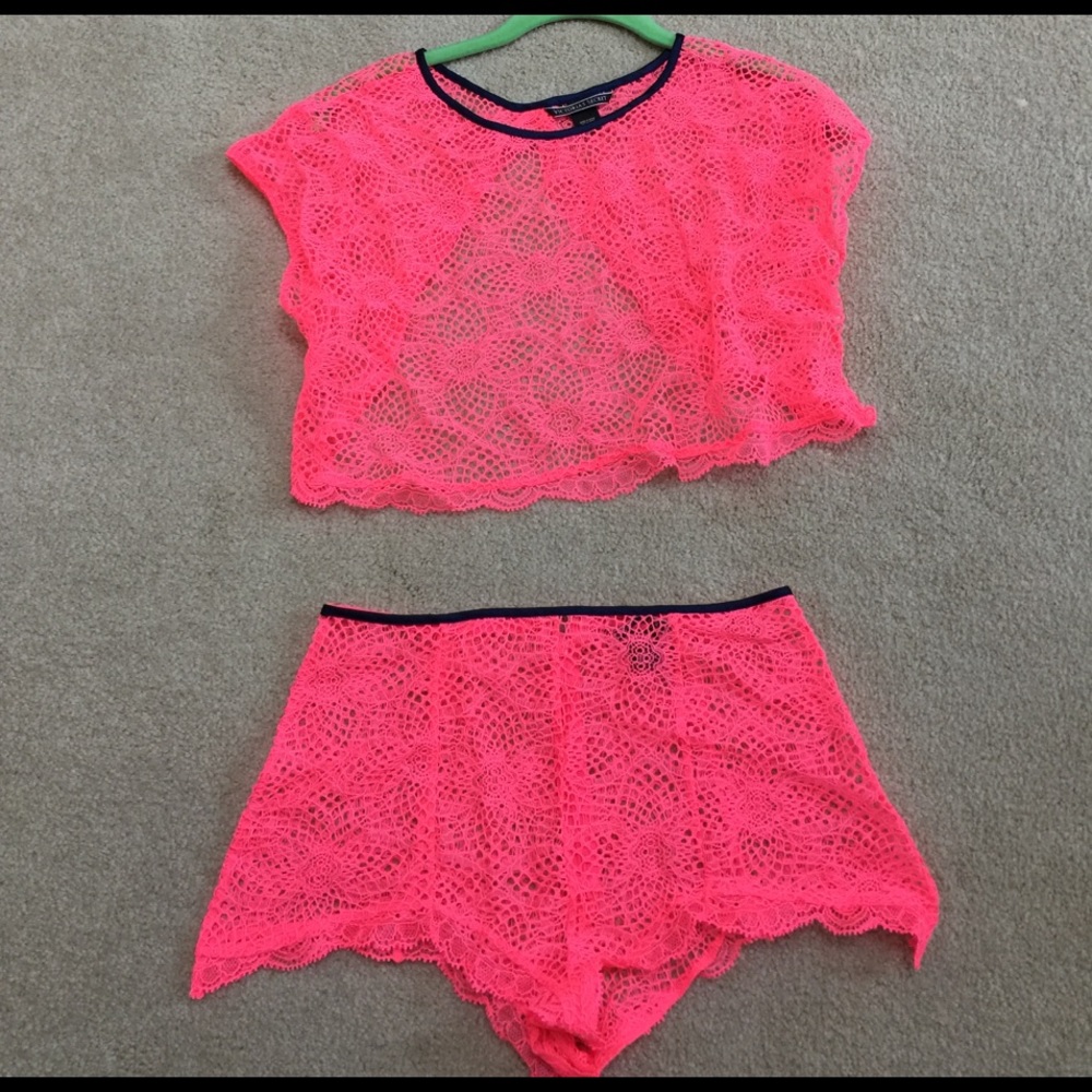 Victoria secret beach cover up two piece set