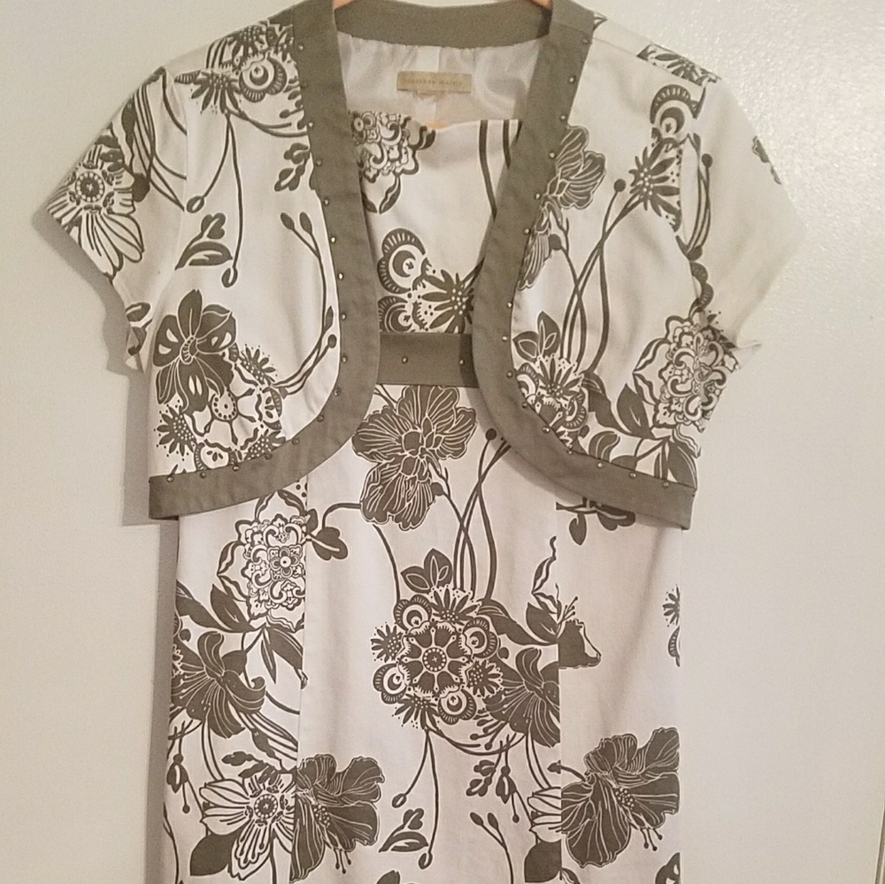 Strapless dress w/matching shrug