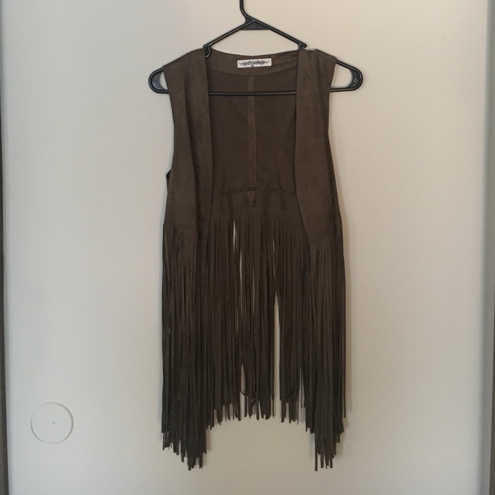 Thistle suede vest