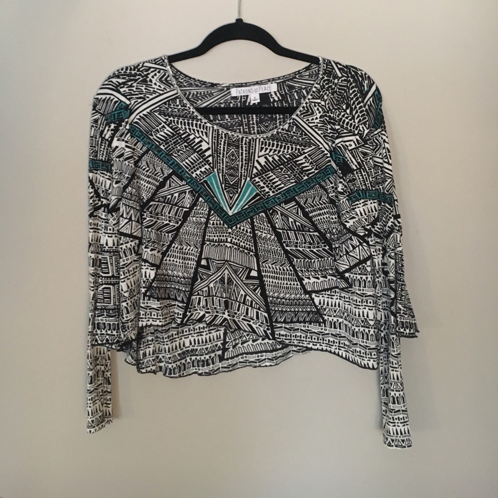 Patrons of Peace long sleeve crop top
