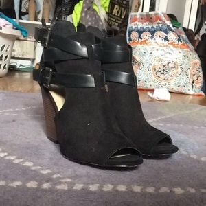 Black Heeled Sandals (ONLY WORN ONCE)