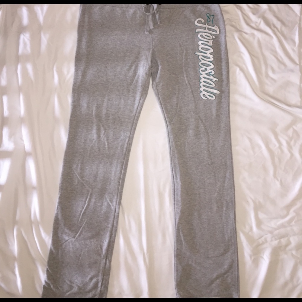 Grey full length Aeropostale sweatpants