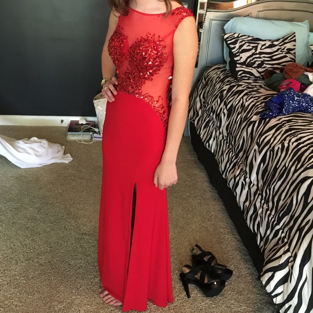 Long Red Prom Dress