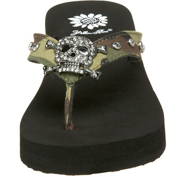 Yellow Box Shoes Nwt Camo Skull Sandals Poshmark