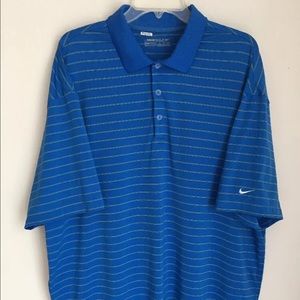 Nike Golf Fit Dry Men's Blue-White Striped Polo