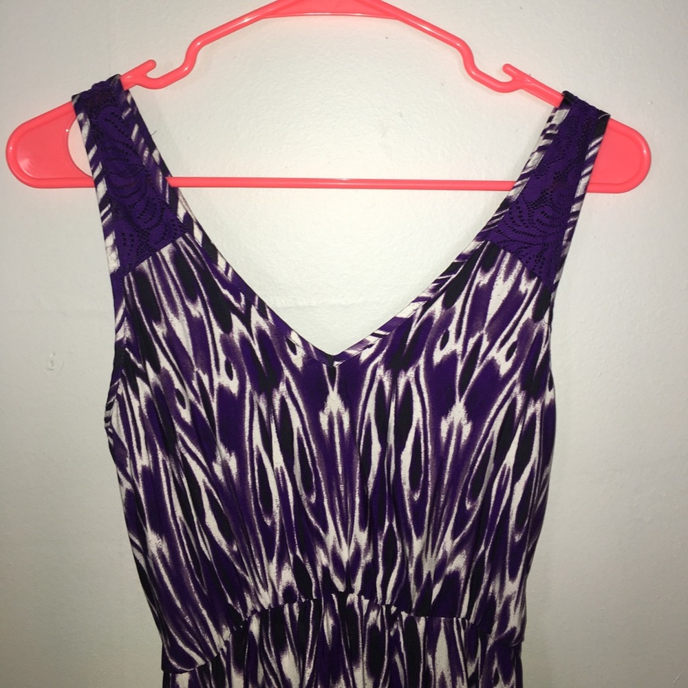 Express open back high low dress