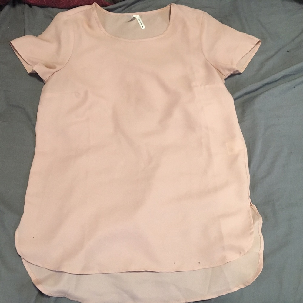 Pink sheer top