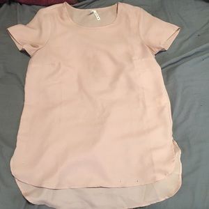 Pink sheer top