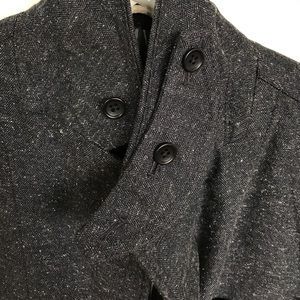 Men's Navy Blazer with Pop Collar Close Tab.