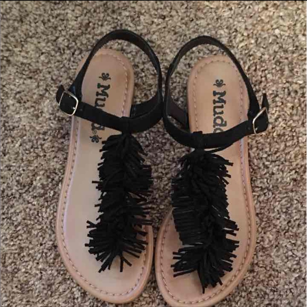 Fringe sandals NEVER WORN