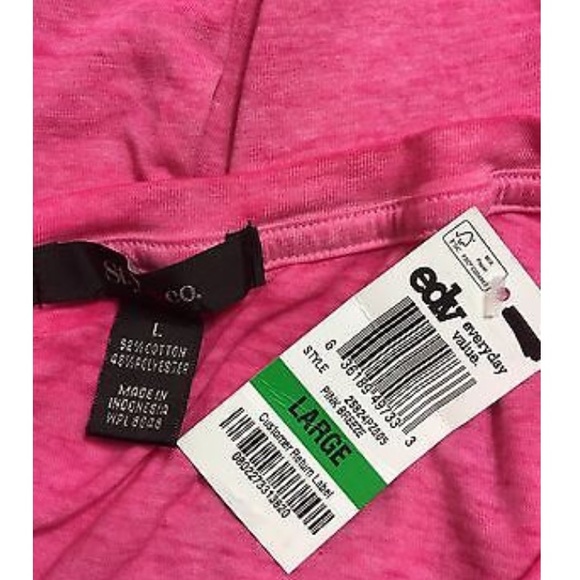 Style & Co Pink Burnout T-Shirt Top - Picture 5 of 7