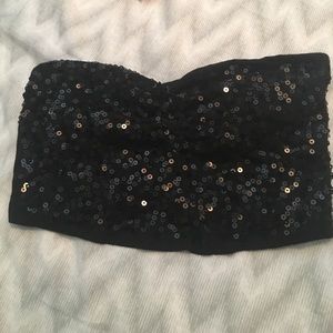 Black sequin bandeau