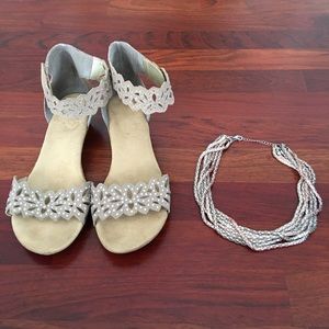 Sparkly Flower Sandals