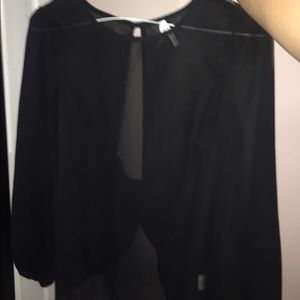 Black sheer blouse