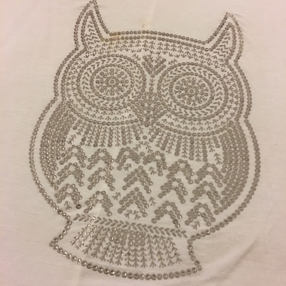 🦉Owl top | faux sequin detail | used - Picture 3 of 7