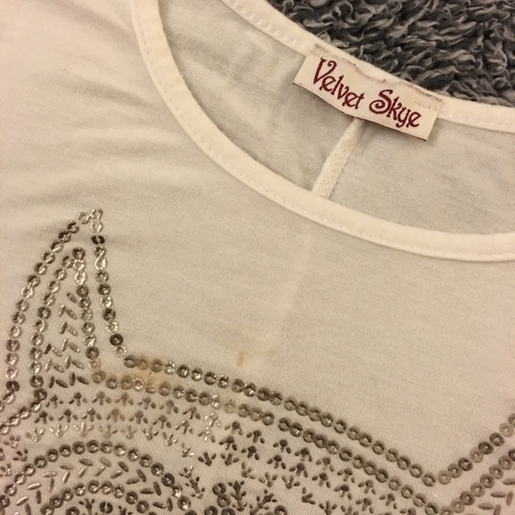 🦉Owl top | faux sequin detail | used - Picture 4 of 7