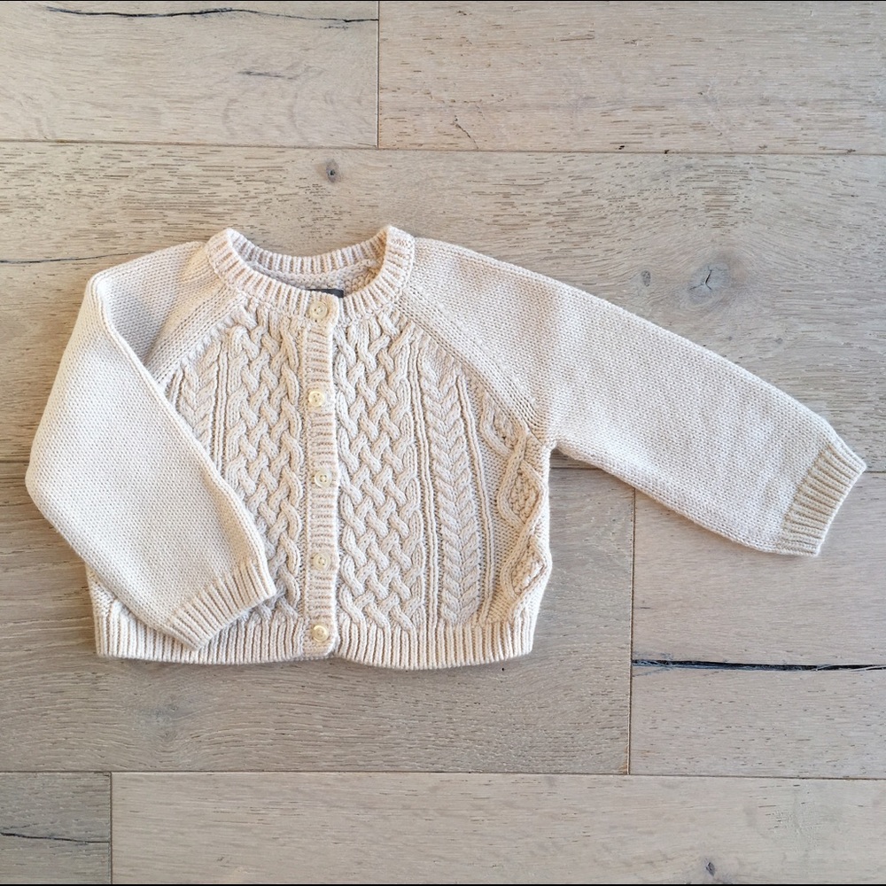 GAP Girls' Cream Cardigan