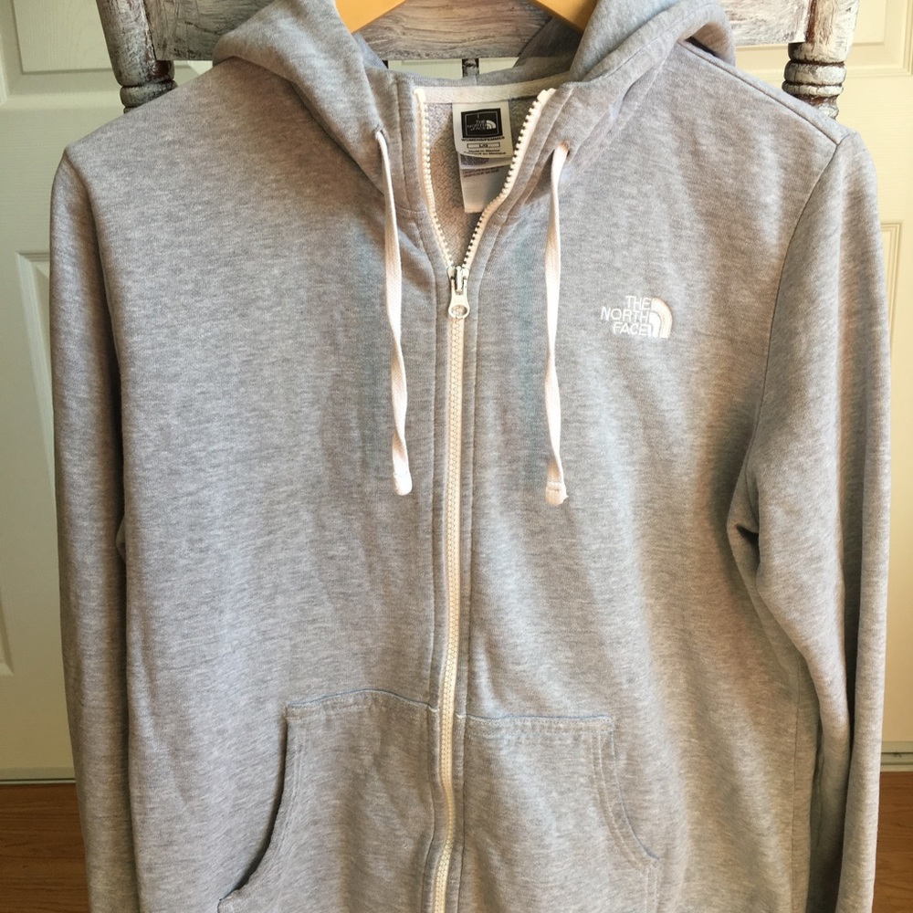 North Face Grey Hoodie Size Large