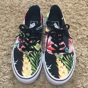 Hawaiian flower vans