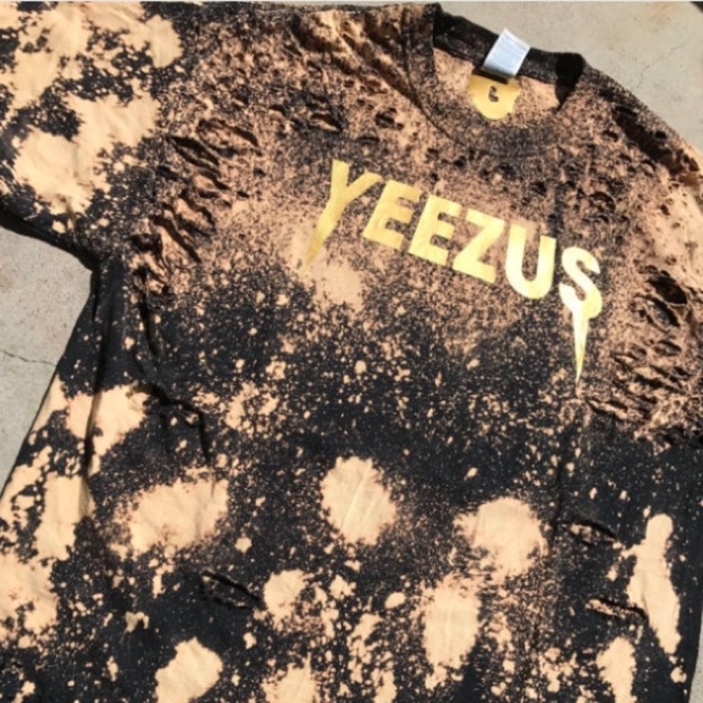 Mens Yeezus Distressed Tee