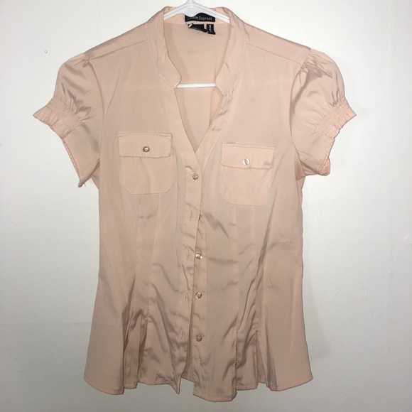 Peach colored fitted dress shirt - Picture 1 of 2