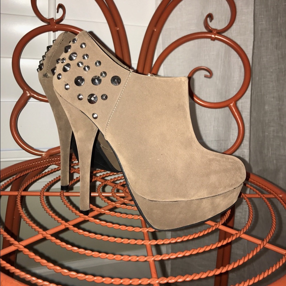 Brown Spiked Heels