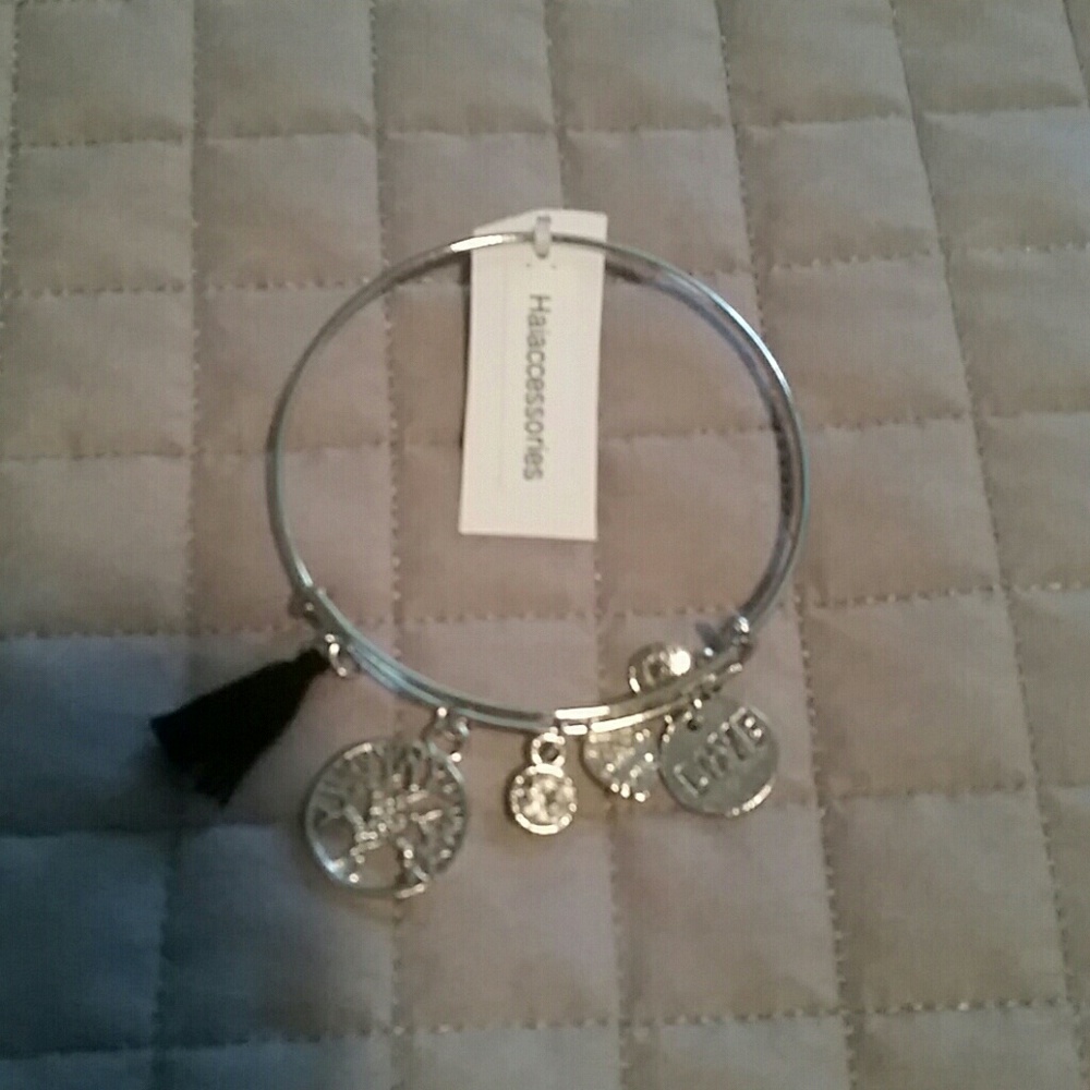 1 LEFT. BOHO SILVER CHARM BRACELET