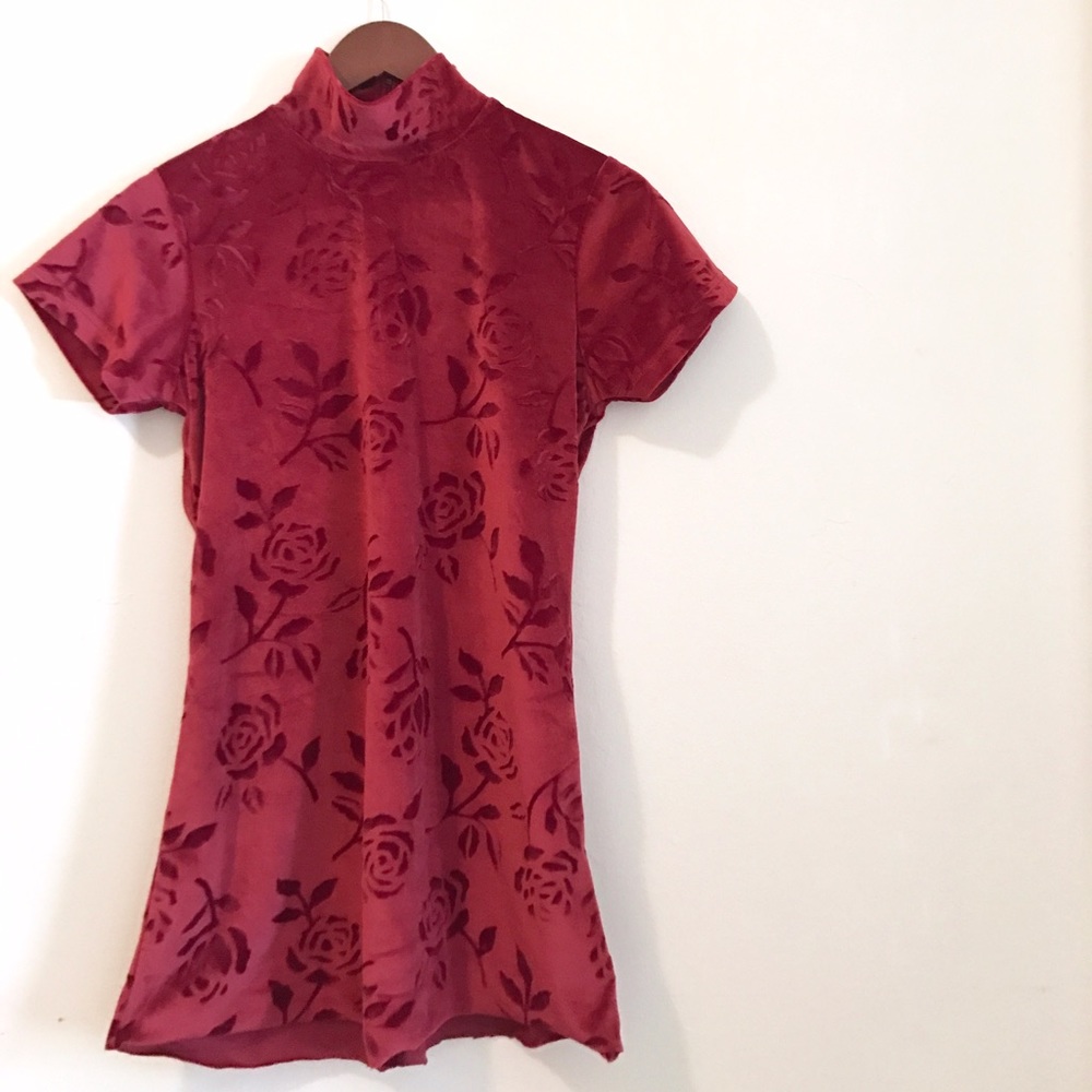 ⱽᶦⁿᵗᵃᵍᵉ Red Velvet Mini Dress