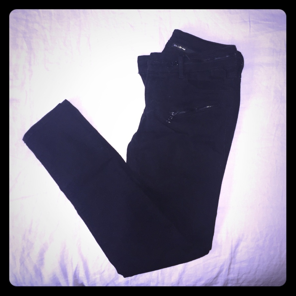 Black Orchid black denim with zippers