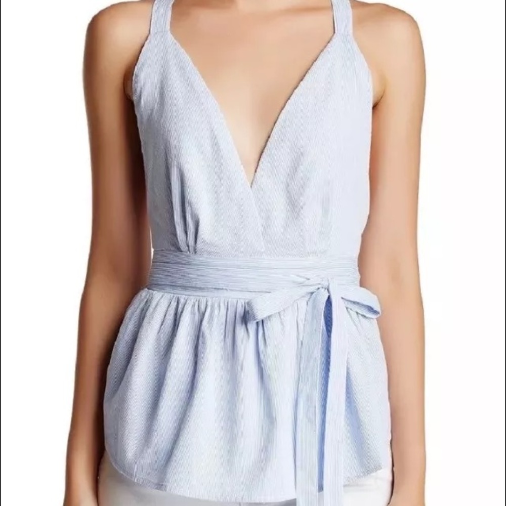 Free people Benji top blue stripe