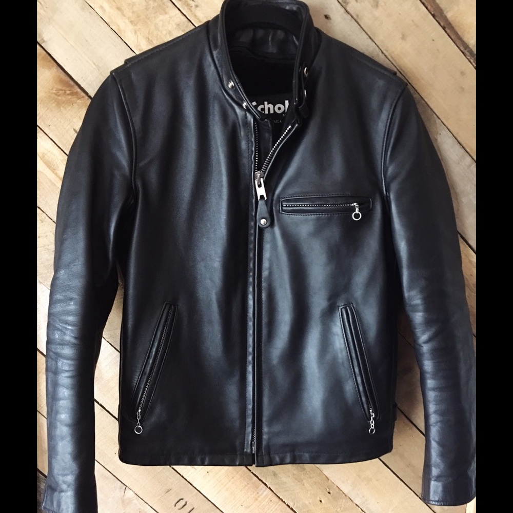 Schott Single Rider Leather Motorcycle Jacket