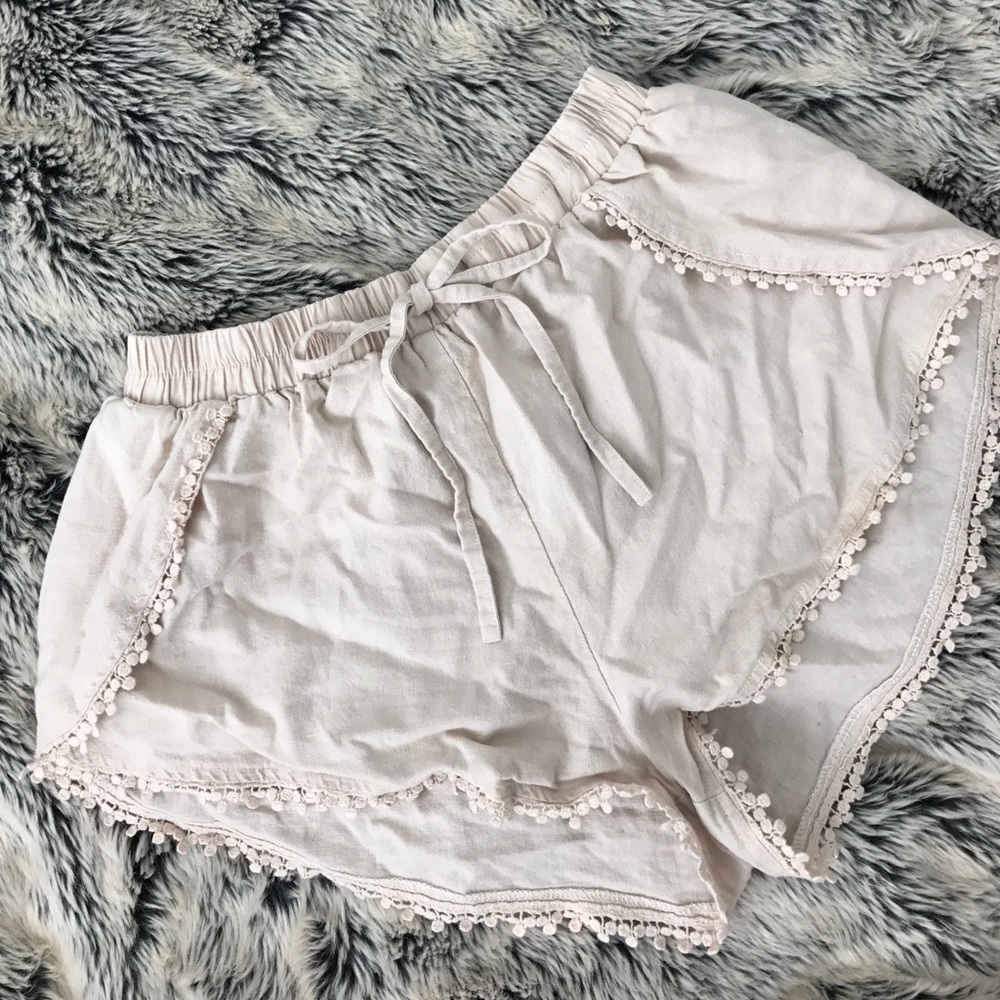 Adorable cream shorts
