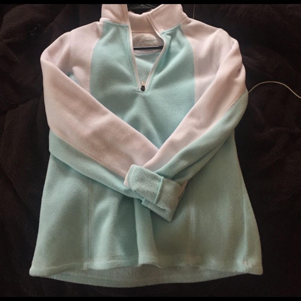 Light blue and white sweatshirt!