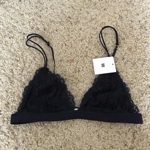 Navy blue triangle bralette