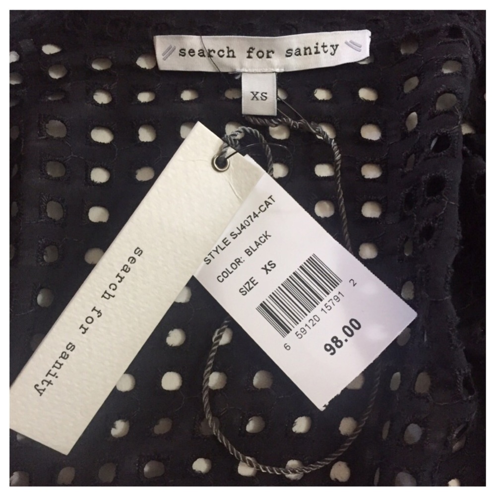 Search for Sanity Black Eyelet Moto Jacket - Picture 6 of 8