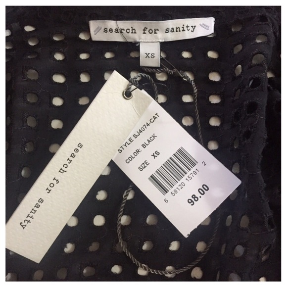 Search for Sanity Black Eyelet Moto Jacket - Picture 6 of 8