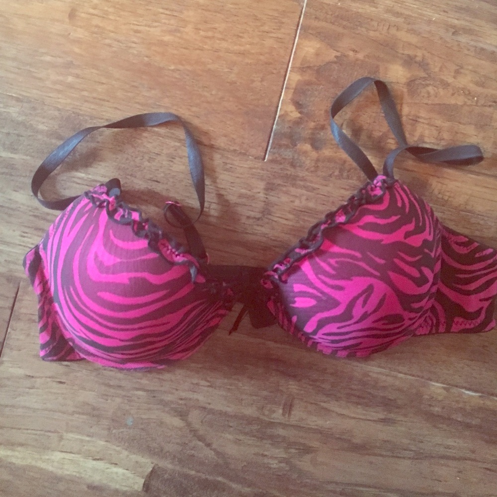 🔴Hot pink zebra bra🔴