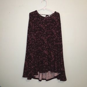 A babydoll style long sleeve tee
