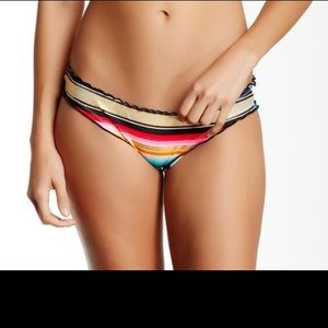 HOT Luli Fama striped bikini bottoms - sz SM
