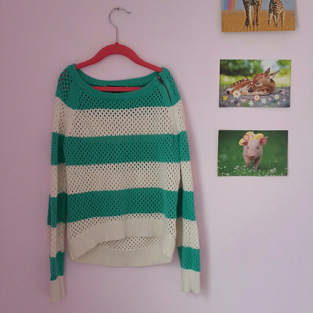 GapKids Girls Knit Striped Sweater With Holes
