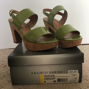 Franco Sarto kiwi sandals