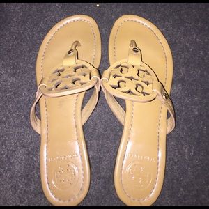 Tory burch nude Miller sandals