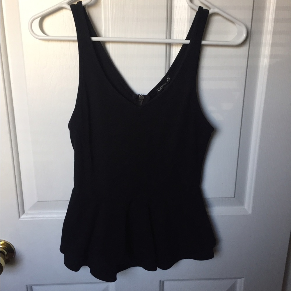 express peplum top with zip back xs