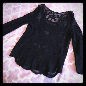 Black lace top