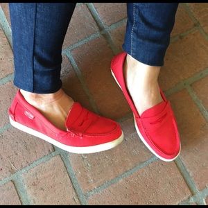 Hot red Cole Haan loafers