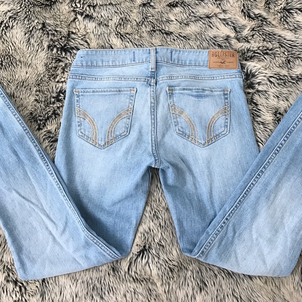 Light washed Hollister jeans.